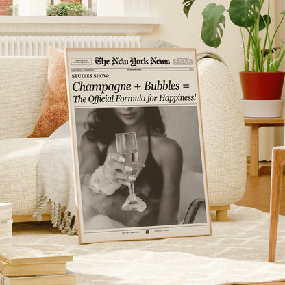 Champagne Bubbles Newspaper