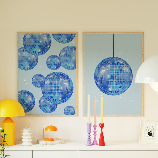 Blue Disco Ball Set