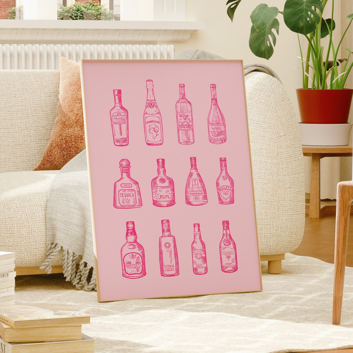 Pink Alcohol Bottles