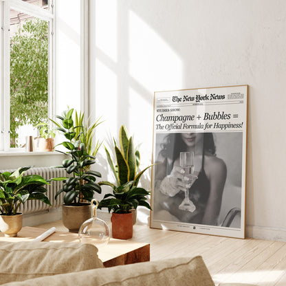 Champagne Bubbles Newspaper