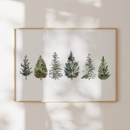 Watercolor Christmas Trees