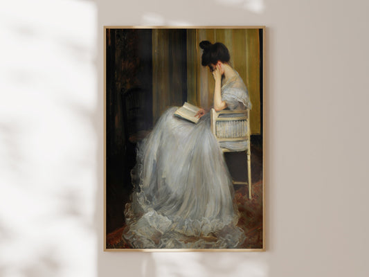 Elegant Moody Woman Reading
