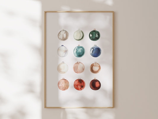 Watercolor Christmas Tree Ornaments