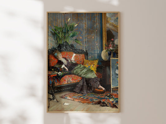 Victorian Woman on Couch