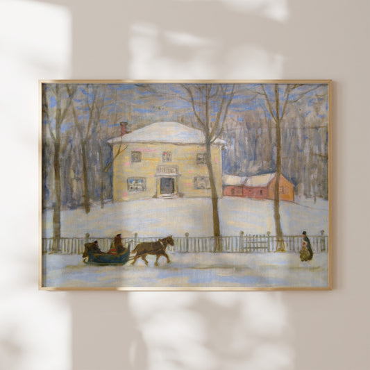 Winter Sleigh Ride Painting