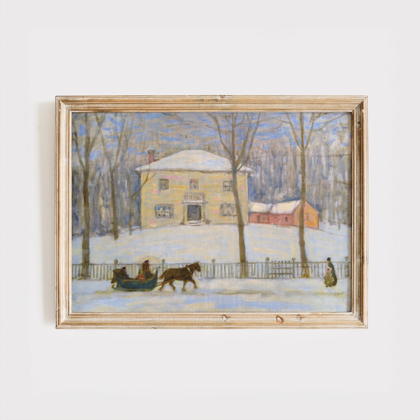 Winter Sleigh Ride Painting