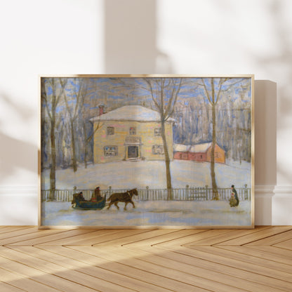 Winter Sleigh Ride Painting