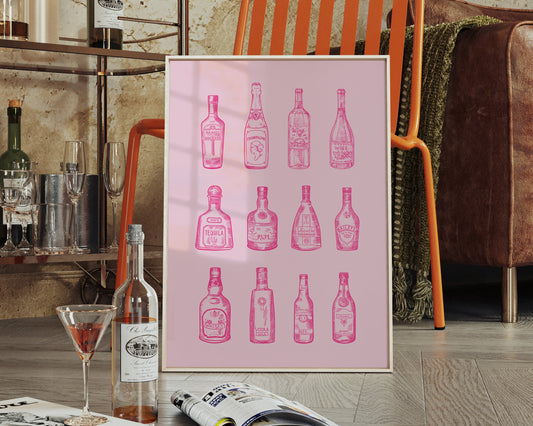 Pink Alcohol Bottles