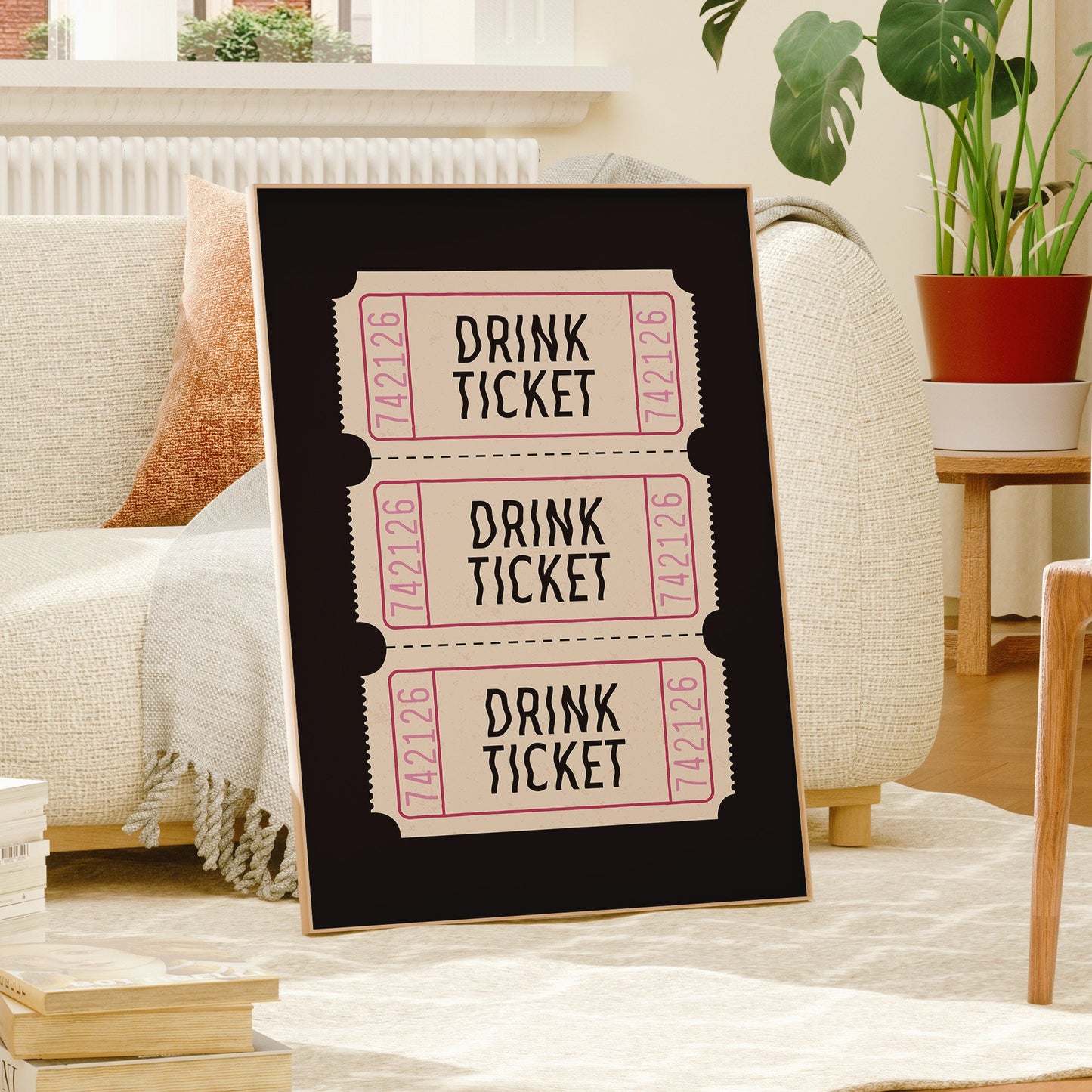 Retro Drink Ticket Stub
