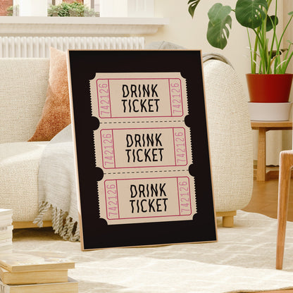 Retro Drink Ticket Stub