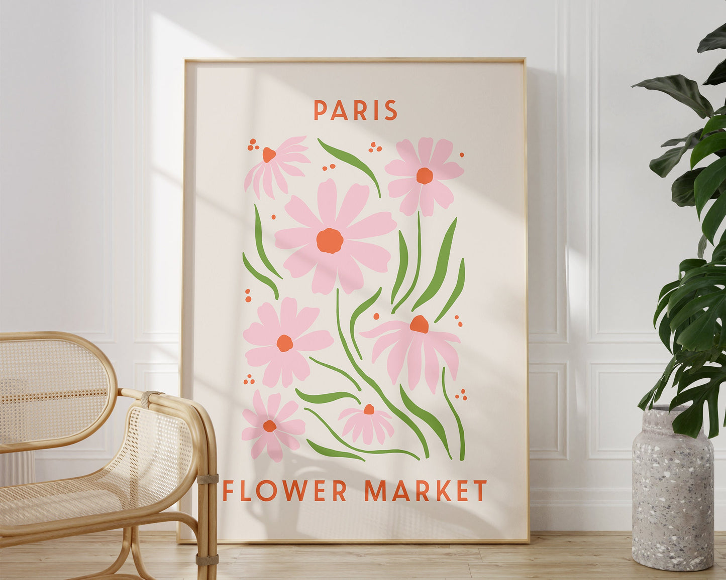 Pink and Orange Wall Art Set