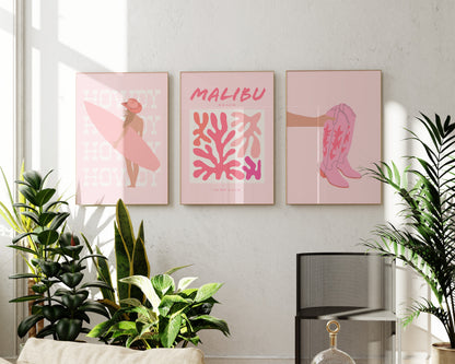 Coastal Cowgirl Wall Art Set