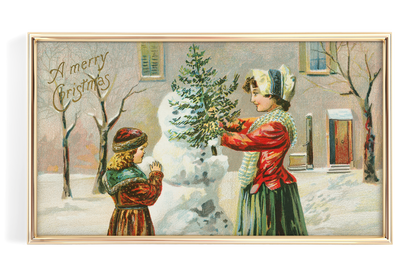 Winter Snowman Painting