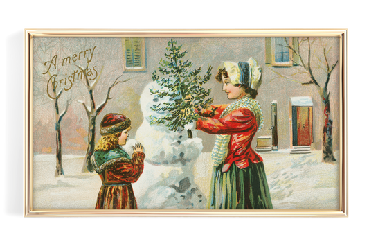 Winter Snowman Painting