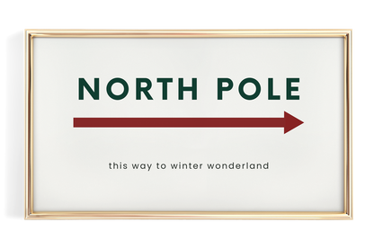 North Pole This Way Sign