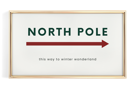 North Pole This Way Sign