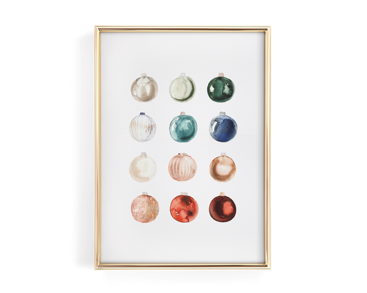 Watercolor Christmas Tree Ornaments