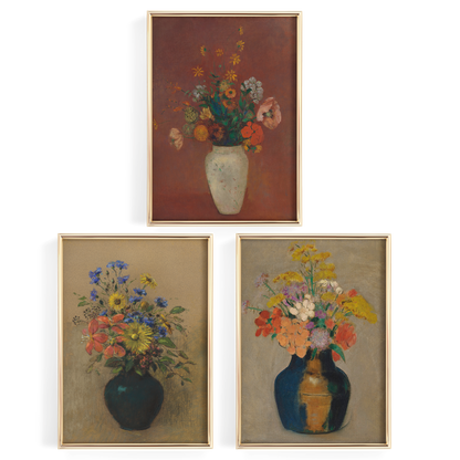 Redon Autumn Flower Prints Set