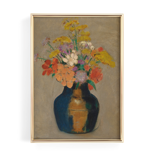 Flowers in Blue Vase
