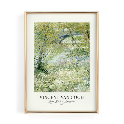 Vincent Van Gogh "River Bank in Springtime"