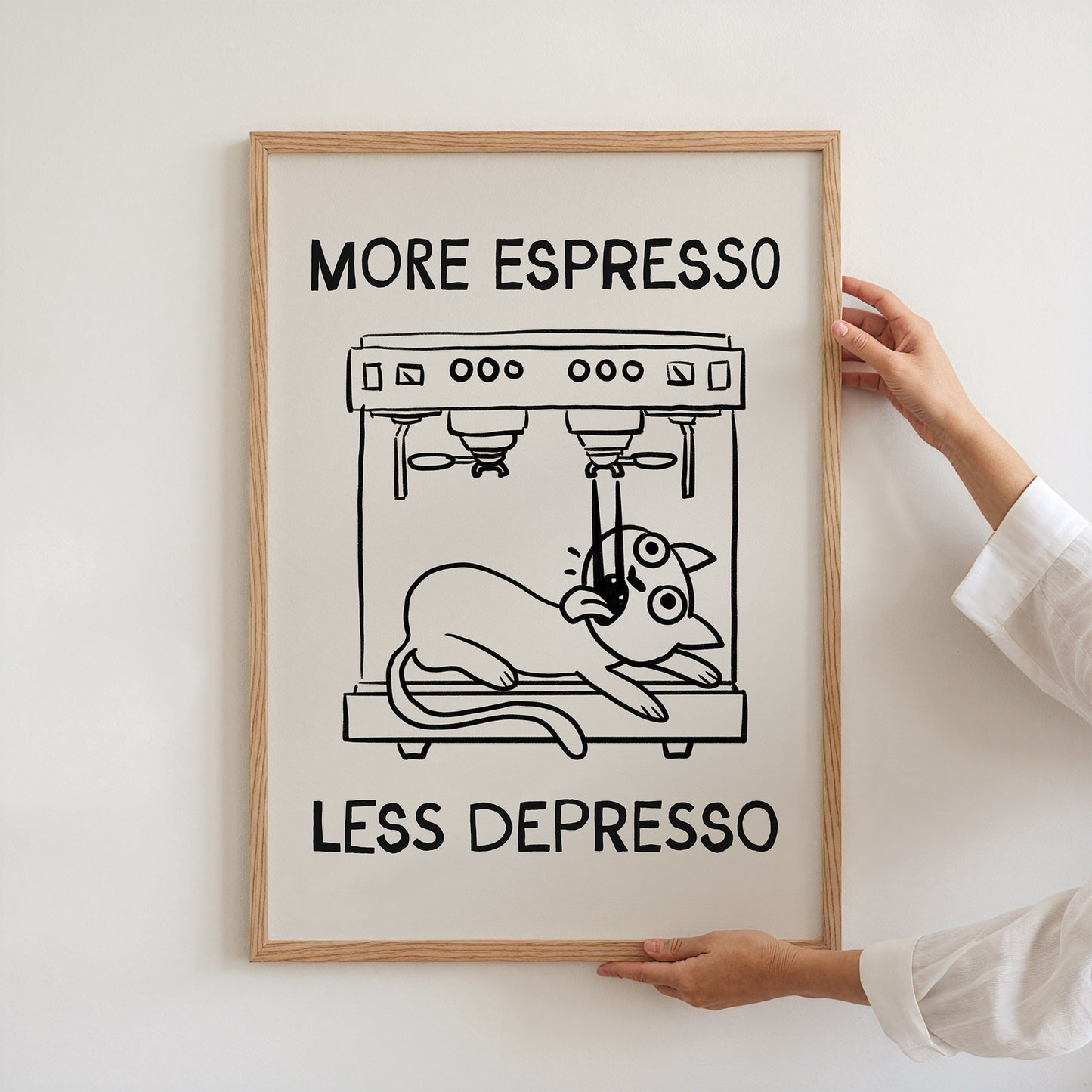 More Espresso Less Depresso Funny Cat Cafe