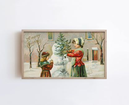 Winter Snowman Painting