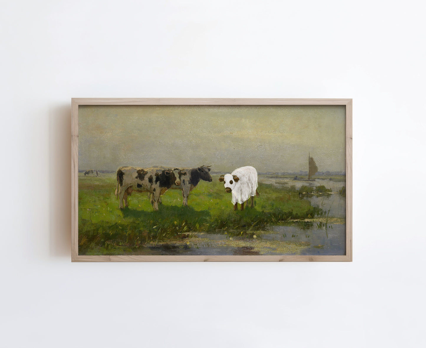 Cow Ghost Landscape Painting