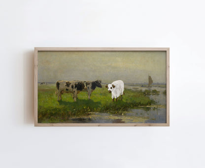 Cow Ghost Landscape Painting