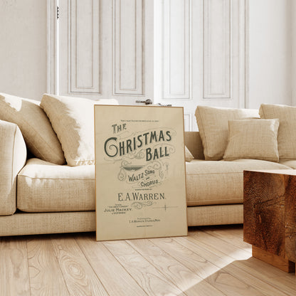 Vintage Christmas Ball Print