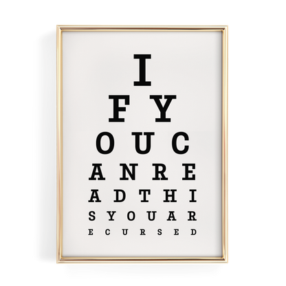 You Are Cursed Eye Chart