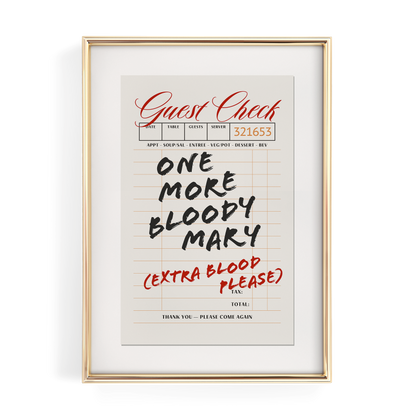 Bloody Mary Guest Check