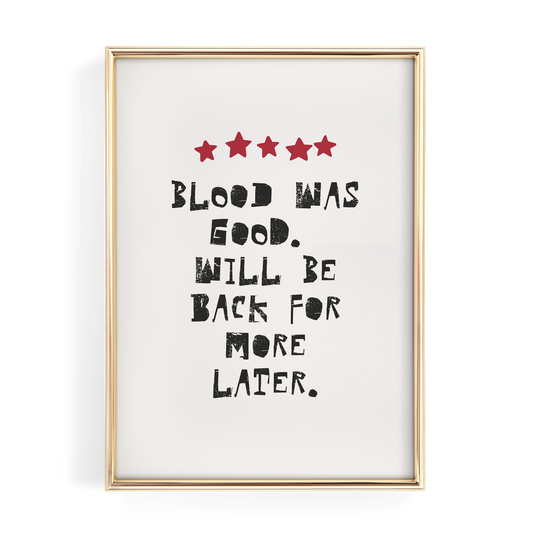 Blood Was Good Vampire's Review