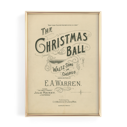 Vintage Christmas Ball Print