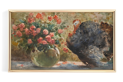 Turkey with Flowers Painting
