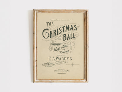 Vintage Christmas Ball Print