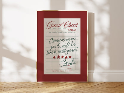 Santa Cookies Guest Check